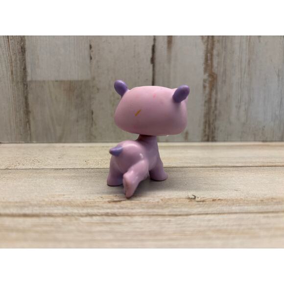 Littlest Pet Shop LPS Rare Purple Hippo EUC - Picture 2 of 3